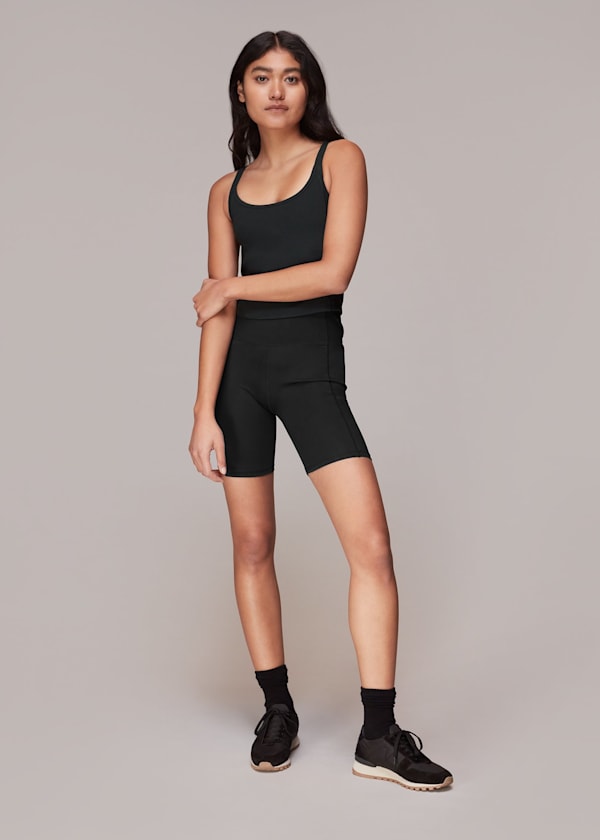 Black Ribbed Short